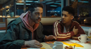 Pete Davidson stars as Vince and Rhenzy Feliz as Hugo in HOW TO ROB A BANK, from Amazon MGM Studios.Photo credit: Courtesy of Amazon MGM Studios© 2026 Amazon Content Services LLC. All Rights Reserved.