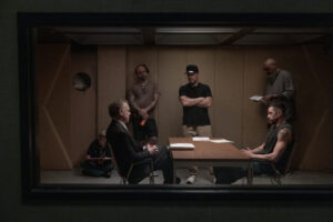 HTRB-00301_R(L to R) Actor John C. Reilly, director of photography Jonathan Sela, director David Leitch, and actor Pete Davidson on the set of their film HOW TO ROB A BANK, from Amazon MGM Studios.Photo credit: Megan Schoenbachler© 2026 Amazon Content Services LLC. All Rights Reserved.